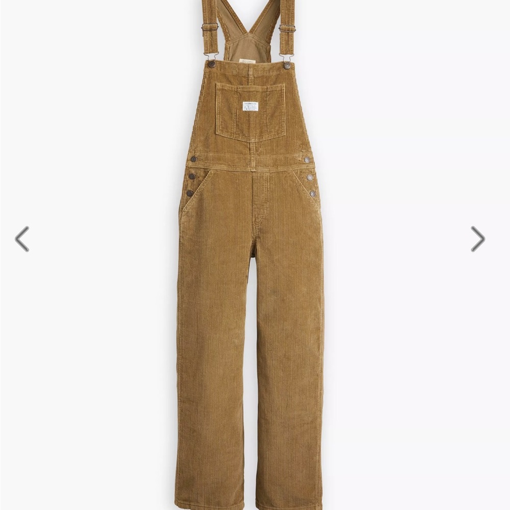 Levi's Baggy Tan Corduroy Overalls